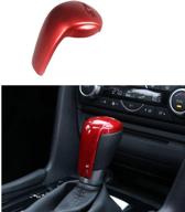🔴 enhance your mazda's interior with duoles red sport print gear shift knob trim logo