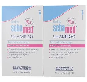 img 1 attached to Sebamed Baby Shampoo Extra Mild Cleanser for Delicate Hair and Scalp, Pack of 2 (500mL) - Children's Formula