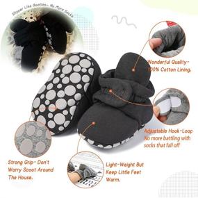 img 1 attached to 👶 Sawimlgy Newborn Infant Baby Booties: Cozy Cotton Stay On Sock Slippers with Non-Skid Grippers and Soft Ankle Boots – Perfect Crib Shoe for Warmth and Style; Ideal Baby Shower or Birthday Gift for First Walkers