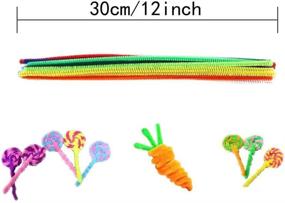 img 2 attached to BECAON 300 Pcs Pipe Cleaners - Multi-Colored Chenille Stems for DIY Crafts, Art Projects, and Decorations: 24 Vibrant Colors Value Pack for Children and Toddlers