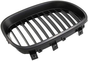 img 2 attached to 🔳 Matte Black Front Kidney Sport Grilles Grill for BMW E60 E61 5 Series M5 2003-2009