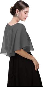 img 1 attached to 🔥 Elegant Wedding Capes: Luxurious Chiffon Shrug Shawls and Wraps for Evening Dress