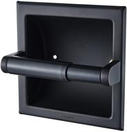 🧻 matte black recessed toilet paper holder - wall mount, easy installation - rear mounting bracket included, bathroom roll holder by forious logo