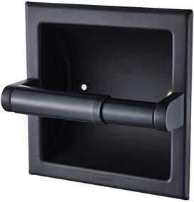 img 4 attached to 🧻 Matte Black Recessed Toilet Paper Holder - Wall Mount, Easy Installation - Rear Mounting Bracket Included, Bathroom Roll Holder by FORIOUS