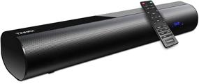 img 4 attached to 🔊 60W Sound Bars for TV - 19-Inch Small Soundbar with 106dB, Wireless Bluetooth 5.0 TV Speaker, 4 EQ Modes, Built-in DSP, Optical/Aux/USB Connection, Remote Control, Wall Mountable