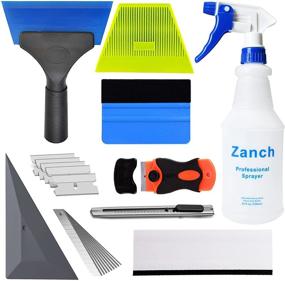 img 4 attached to 🏠 Zanch Window Film Installation Kit - Tint Tools, Glass Door Stickers, Spray Bottle, Shower Rubber, Felt Squeegee, Razor Scraper, Cutter Knife - Protection Vinyl Film, PPF Wrap for Home