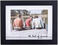 malden international designs rustic woods silkscreened 🖼️ glass floater frame 'best friends forever', 4x6/6x8, black логотип