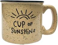 ⛺ cute ceramic campfire coffee mug - cup of sunshine for happy campers - ideal mug for outdoor backpacking and mountain camping - cool gifts for friends, moms - perfect christmas and holiday gift cup logo