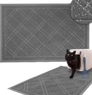 🐾 durable non-slip mesh kitty litter mat with trapping tray - ideal for cats and kittens | grey | available in small, medium, large sizes - by downtown pet supply logo