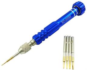 img 4 attached to Blue Precision Repair Tool Kit Screwdriver - Ideal for Eyeglasses, Phone, Computer, Jewelry, Watch, Electronics