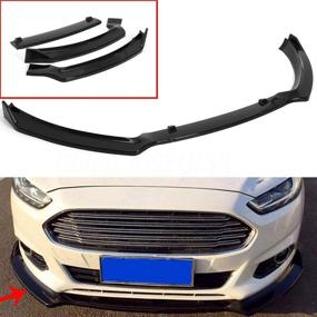 img 4 attached to Enhance Your Ford Fusion Mondeo with MotorFansClub Front Bumper Lip Splitter - Trim Protection Splitter Spoiler, Black