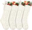 nelyeqwo christmas stockings knitted decorations logo