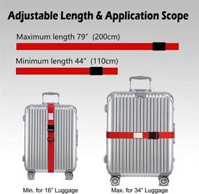 img 1 attached to 🧳 Adjustable Travel Suitcases with Transvers Luggage Straps - Essential Baggage Accessories