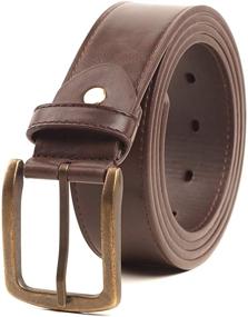 img 4 attached to 🕴️ Stylish and Functional: Black Waist Inch Men's Tall Belts for Versatile Outfit Enhancements