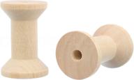 🔧 cleverdelights 1.75" x 1.125" wooden craft spools - bulk pack of 50 empty craft spools logo