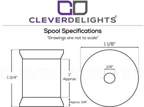 img 2 attached to 🔧 CleverDelights 1.75" x 1.125" Wooden Craft Spools - Bulk Pack of 50 Empty Craft Spools