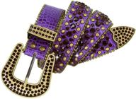 💎 rhinestone-studded leather women's belt accessories for western cowgirl fashion logo