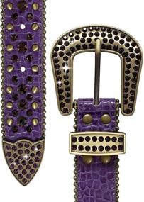 img 2 attached to 💎 Rhinestone-Studded Leather Women's Belt Accessories for Western Cowgirl Fashion