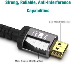 img 2 attached to Tera Grand - High Speed HDMI Certified 2.0 Cable with Premium Aluminum 🔌 Housing, Supports 4K HDR Ultra HD at 18 Gbps, 4K 60Hz HDCP 2.2, 10 Feet