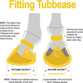 img 1 attached to 🐴 Решение для ухода за копытами лошадей: носок для копыт TUBBEASE - ботинок для промывки на короткий срок для лошадей и пони с проблемами копыт. Простой, дышащий дизайн для использования в стойлах - желтый хоф носок 7 дюймов.