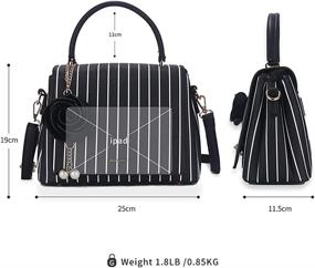 img 3 attached to Women's Fashion Shoulder Handbag with Multiple Pockets - Satchel Style, Including Wallet