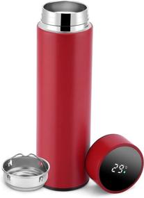 img 4 attached to 🎁 SIMEEGO LED Insulated Water Bottle with Intelligent Temperature Display – 17oz Touch Screen Smart Cup, Keep Drinks Hot/Cold – Perfect Christmas Gift (Red)