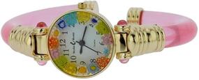 img 4 attached to GlassOfVenice Murano Millefiori Bangle Watch