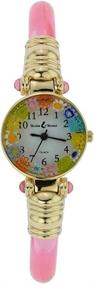 img 3 attached to GlassOfVenice Murano Millefiori Bangle Watch