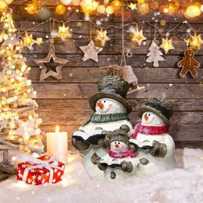 img 2 attached to 🎅 Whimsical VAINECHAY Snowman Decorations: Enchant Your Christmas with Festive Snowman Figurines & Indoor Tabletop Delights!