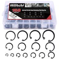 🔒 hilitchi 150-pcs [15-size] alloy steel internal circlip snap retaining clip ring assortment kit - size range: 8mm to 36mm logo