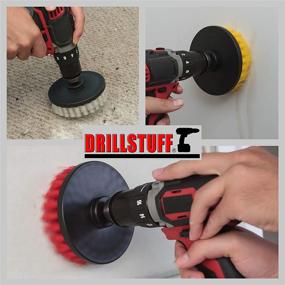 img 3 attached to 🧹 Complete Cleaning Supplies: Drill Brush for Carpets, Upholstery, Shower Doors, Bathrooms, Outdoor Surfaces, and More!