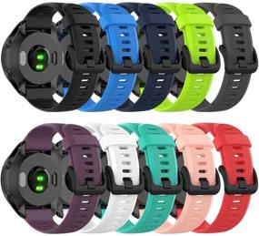 img 3 attached to 📱 Мягкий силиконовый ремешок для часов Garmin Forerunner 945/935 - без трекера