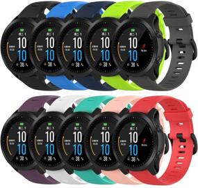 img 4 attached to 📱 Мягкий силиконовый ремешок для часов Garmin Forerunner 945/935 - без трекера