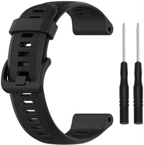 img 1 attached to 📱 Мягкий силиконовый ремешок для часов Garmin Forerunner 945/935 - без трекера