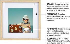 img 3 attached to 🖼️ elabo 12x12 Picture Frame - Clear Glass Display - Fit 8x8 or 12x12 Photos - Versatile Wall Mounting