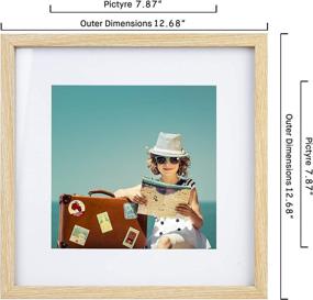 img 1 attached to 🖼️ elabo 12x12 Picture Frame - Clear Glass Display - Fit 8x8 or 12x12 Photos - Versatile Wall Mounting