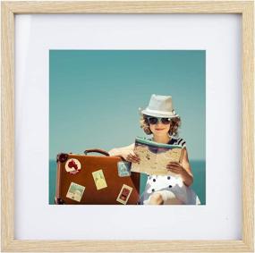 img 4 attached to 🖼️ elabo 12x12 Picture Frame - Clear Glass Display - Fit 8x8 or 12x12 Photos - Versatile Wall Mounting