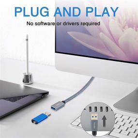 img 1 attached to 🔌 Удлинитель USB 3.0 на 20 футов - высокоскоростной передатчик данных A Male to A Female 5Gbps - совместим с клавиатурой, USB-флеш-накопителем, Playstation, мышью, жестким диском и многим другим