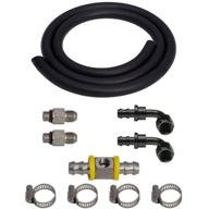 🔧 glowshift fuel pressure big line kit for dodge ram 2500 3500 5.9l cummins 1998.5-2007 - enhanced fuel line size - inclusive of rubber hose, t-fitting adapter & fittings logo