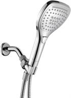 🚿 22.74 hotelspa ultra-luxury handheld shower head with hose, push control button for easy operation (oval square) - seamless flow settings switching with one hand logo