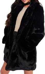 img 3 attached to 🧥 Womens Winter Warm Lapel Faux Fur Fuzzy Coat Jacket Overcoat - TOPONSKY