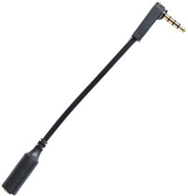 img 1 attached to 🎧 Seadream 6 inch 4-Pole 3.5mm Male Right Angle to 3.5mm Female Stereo Audio Cable - Premium Quality Headset Extension for Beats Dr. Dre Studio iPhone - M to F Audio Cable, 1PCS Black