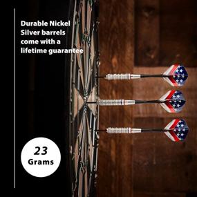 img 2 attached to 🎯 High-Quality Support Our Troops Steel Tip Darts with Storage/Travel Case, 23 Grams - Fat Cat