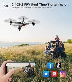 img 2 attached to 🚁 SYMA X600W Foldable Drone with 1080P HD FPV Camera - Perfect for Adults and Kids Beginners, RC Quadcopter with Headless Mode, Altitude Hold, 3D Flip, Custom Route, and One Key Start