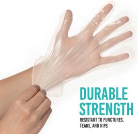 img 1 attached to 🧤 Pack of 100 Clear Vinyl Gloves by Brookstone - Latex-Free, Powder-Free, Tear Resistant