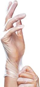 img 3 attached to 🧤 Pack of 100 Clear Vinyl Gloves by Brookstone - Latex-Free, Powder-Free, Tear Resistant