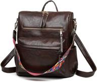 women's fashion convertible backpack purse | multipurpose travel bag | stylish faux leather satchel handbags | ladies girls bookbag shoulder bags logo