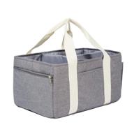 👶 gray kenbo baby diaper caddy organizer – portable tote bag for baby wipes, collapsible nursery storage bin with adjustable compartments – perfect for infant shower logo