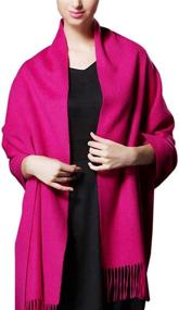 img 2 attached to Stay Classy with Novawo's Extra Large Cashmere Scarf - Must-Have Women's Scarves & Wraps