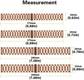 img 1 attached to 🌹 NotoCity нержавеющая сталь 18 мм быстрая замена браслет для часов - Совместима с HUAWEI/Whithings/GarminActive S - Розовое золотое металлическое кольцо для мужчин и женщин